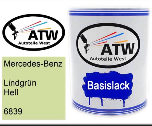 Mercedes-Benz, Lindgrün Hell, 6839: 1L Lackdose, von ATW Autoteile West.